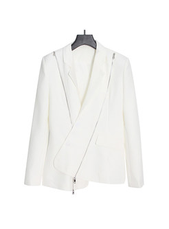 Minimalist Solid Color Blazers For Business Casual Women