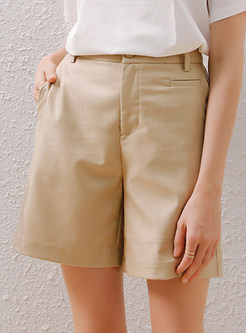 Women's High Waisted Button Front Loose Shorts