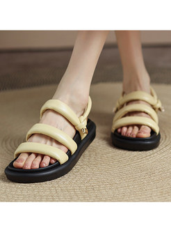 Minimalist Round Toe Sandals For Women