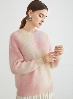 Sweet & Cute Tie-Dye Wool Ladies Sweaters