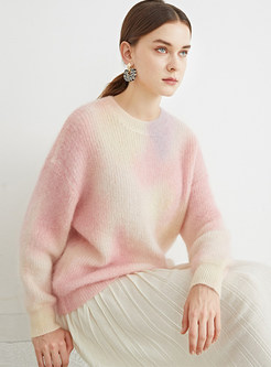 Sweet & Cute Tie-Dye Wool Ladies Sweaters