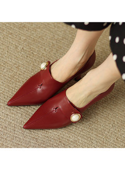 Pointed Toe Elegant PU High Heels For Business Women