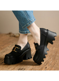 Platform Casual Loafer Shoes For Women