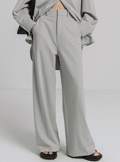 Elegant Solid Color Dress Pants For Women