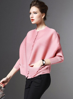 Premium Single-Breasted Long Sleeve Solid Color Dressy Tops