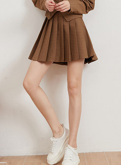 Vintage Women Short Pleated Skirts
