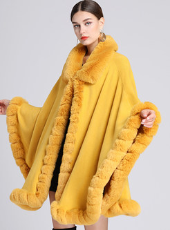 Women Warm Shawl Cardigan Faux Fur Coat Loose Plus Size Cape