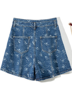 Women Summer Casual Denim Shorts
