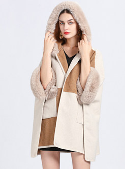 Women's Winter Wool Blended Faux Fur Coats