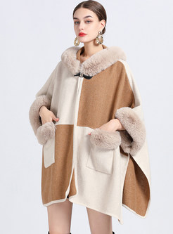 Women's Winter Wool Blended Faux Fur Coats