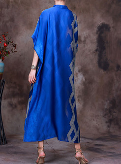 Plus Size Stylish Printed Heritage Long Dresses