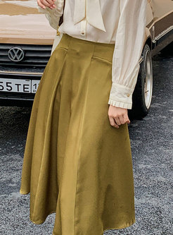 Women's Linen Casual Skirt