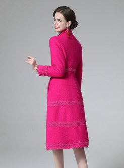 Women Winter Wool Blend Long Coat