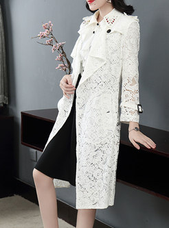 Women's Classic Lace Trench Coat