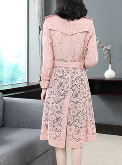 Women's Classic Lace Trench Coat