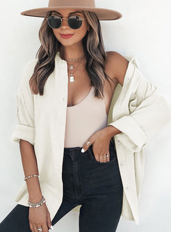 Hot Single-Breasted Color-Blocked Shirts And Blouses For Women