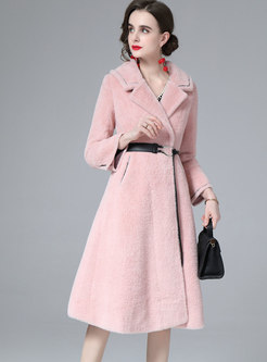Women's Winter Pink Long Coat