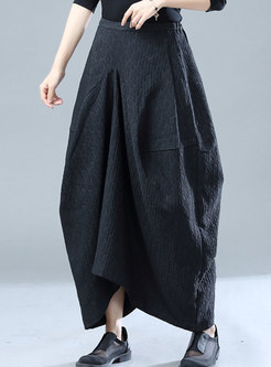 Women Autumn Linen Long Skirts