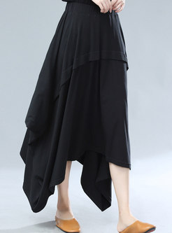 Women Oversize Irregullar Maxi Skirt