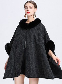 Women Fall Winter Knit Coat Cloak