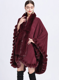 Women Warm Shawl Cardigan Faux Coat Loose Plus Size Cape