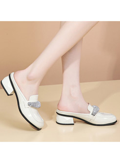 Diamante Embellishment Slip-On Loafer For Women