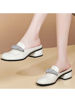 Diamante Embellishment Slip-On Loafer For Women