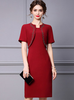 Premium-Fabric Small Embellished Office Dresses