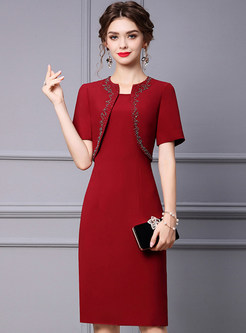 Premium-Fabric Small Embellished Office Dresses