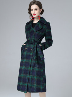 Women Elegant Wool Long Coat