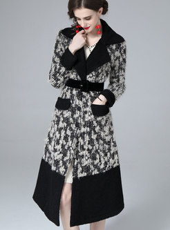 Women's Elegant Wool Black Long Coat