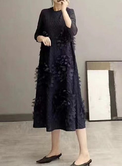 Vintage Small Embellished Long Sleeve Plus Size Dresses