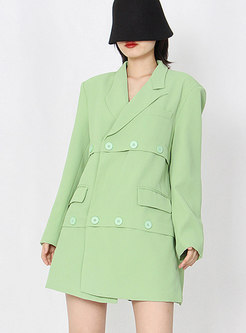 Women's Fashion Green Oversize Blazer