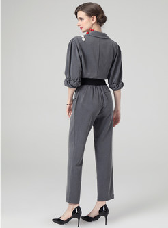 Women's Autumn Blazer Pant Suit