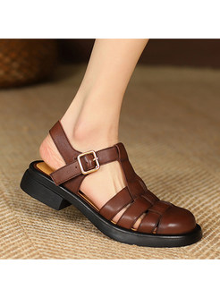 Round Toe Classic-Fit Sandals For Women