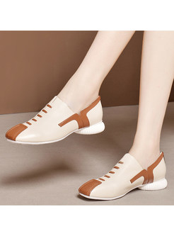 Comfort Color-Blocked Slip-On Womens Flat Shoes