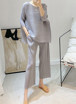 Comfort Slouchy Long Sleeve Pant Suits