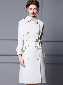 Women Autumn Double Breasted Trench Coat