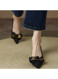 Women's Pointed Low Heel Pump Shoes