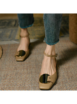 Women's Square Toe Flat Sandals