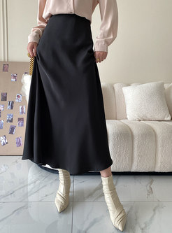 Women's Elegant Satin Maxi Skirts