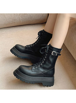 Women's Lace-up Casual Boots