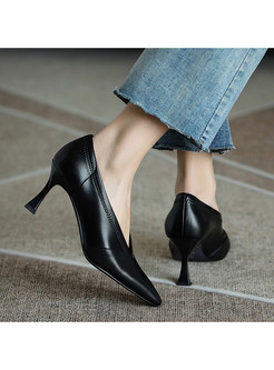 Exclusive Pointed Toe Low-Fronted High Heels For Women