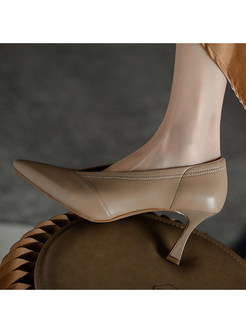 Exclusive Pointed Toe Low-Fronted High Heels For Women