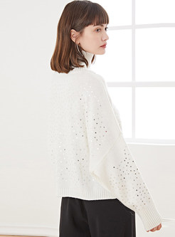 Women's Long Sleeve High Neck Casual Sweater