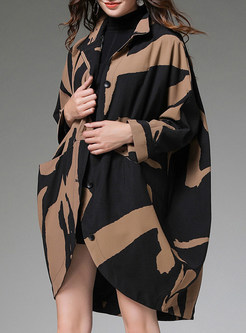 Women's Bat Sleeve Casual Oversize Blouse Coat