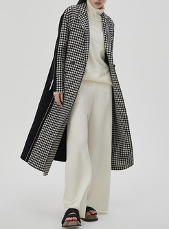 Year-Round Cashmere-Blend Checkerboard Womens Coats