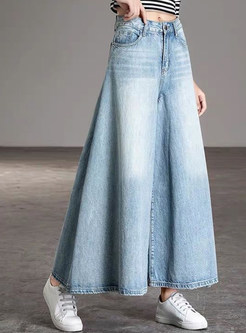 New Look Elastic Wide Leg Jeans For Women