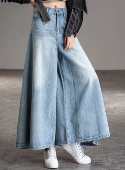 New Look Elastic Wide Leg Jeans For Women