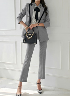 Women's Work Houndstooth Dress Pant Suits
